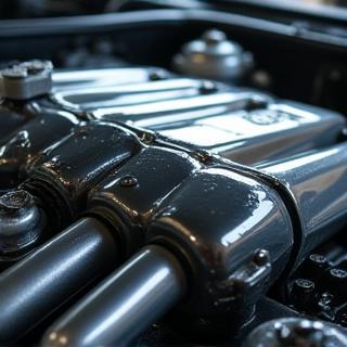 Compartiment moteur détaillé soigneusement nettoyé